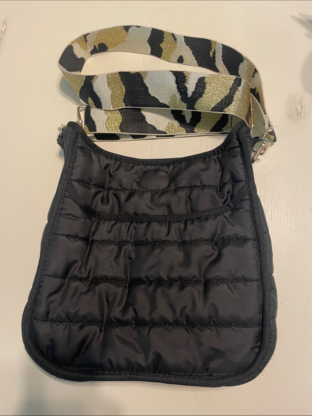 ah dorned Black Crossbody Bag Purse